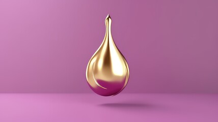 Metal uaple hovering in the center on a purple background, mock up