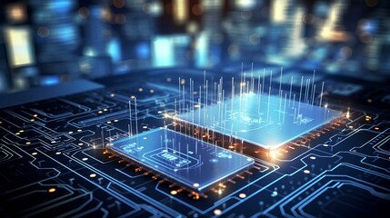 background image for knowledge management website, banner for information technology. generative AI