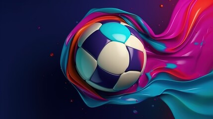 ball on a blue background