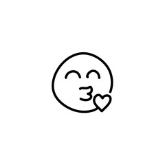 Emoticons outline. Emoji faces emoticon line black icons 