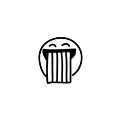 Emoticons outline. Emoji faces emoticon line black icons 