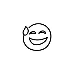 Emoticons outline. Emoji faces emoticon line black icons 