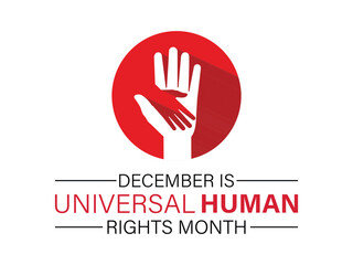 Vector illustration design concept of international Human Rights Day observed on December 10 .Banner, poster, card, background design.
