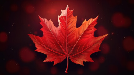 Fototapeta premium Happy Canada Day. Patriotic Independence Day celebration with flag of red maple. Generative Ai