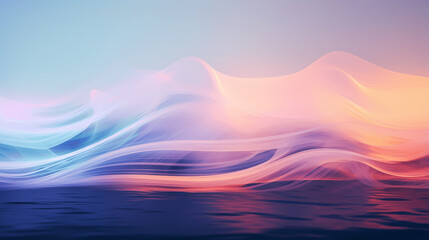 Obraz premium Fluorescent wave graphic poster web page PPT background