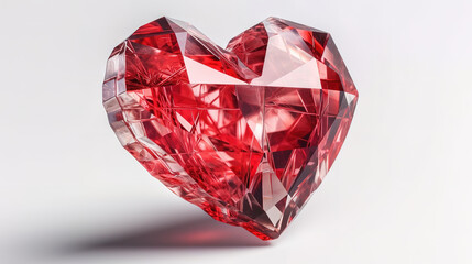 A heart made of paper money in the foreground and a red heart , dark background. Generative Ai