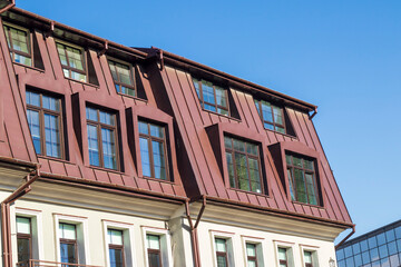 Shot of the facade of an old building
