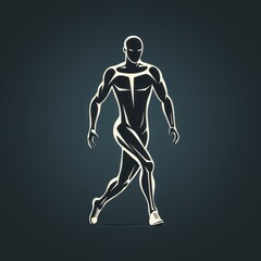 minimalistic sports running icon