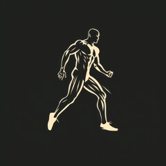 minimalistic jogger icon