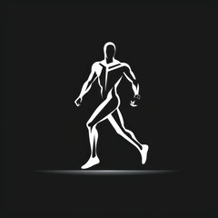 Fototapeta na wymiar graphic runner logo