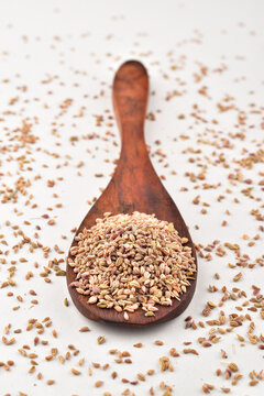 Ajwain healthy indian spice on white background