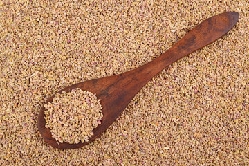 Carom seeds top view, healthy spice