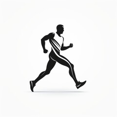minimalistic runner silhouette icon