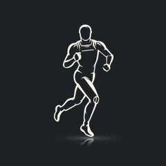 Fototapeta na wymiar runner silhouette icon