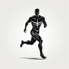 Fototapeta na wymiar runner silhouette icon