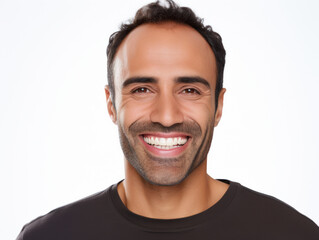 Obraz premium A portrait of a smiling character showing teeth 