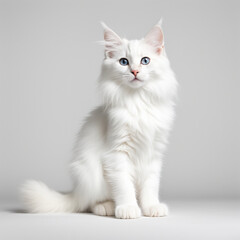 Obraz premium Cat looking at camera, generative ai