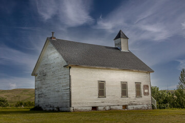 Fototapeta na wymiar Historic buildings in the town of Carbon Alberta Canada