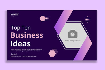 Video thumbnail and banner design for opening video tutorials