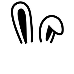 Obraz premium Bunny Ears Vector Element 