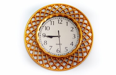 Quartz Wall Clock close-up on white background