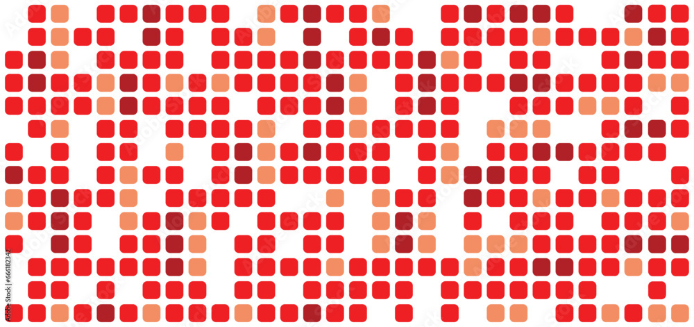 Poster Red pixel background on white background – stock vector