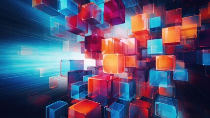 Abstract 3D geometric cubes background.