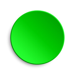 Green button isolated with shadow - stock vector