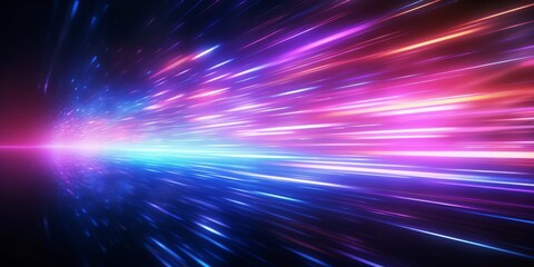 Colorful Abstract Background with Blurred Lights and Copy Space