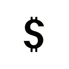 dollar sign on a metal background
