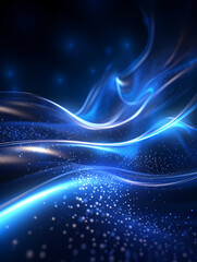 Digital technology blue geometric curve abstract poster web page PPT background