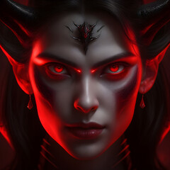 portrait of a demon woman