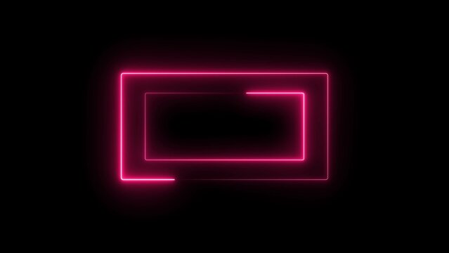abstract bright neon rectangle illustration 4k