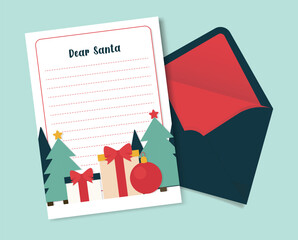 Christmas letter template for Santa Claus
