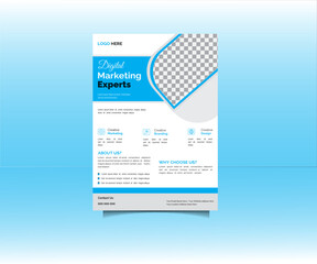 Modem Business  Flyer Design, A4 brochure cover template, 