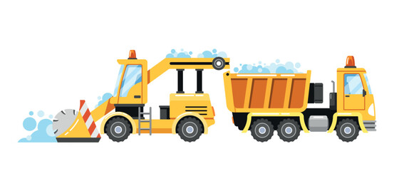 Snow Loader Is A Heavy-duty Machine Designed For Clearing Snow From Roads And Large Areas. It Uses A Scoop Or Plow