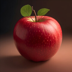 red apple on a black background