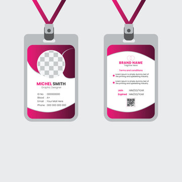 PrintA bundle of 1 templates of different colors Id card  design template, modern id card  design template, 
abstract id card  and creative design, IT company id card and editable vector template