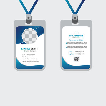 PrintA bundle of 1 templates of different colors Id card  design template, modern id card  design template, 
abstract id card  and creative design, IT company id card and editable vector template