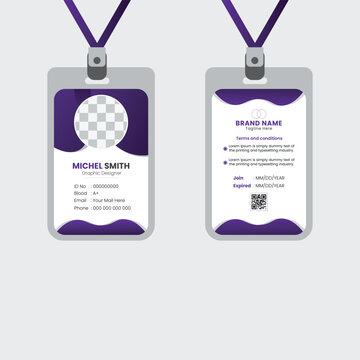 PrintA bundle of 1 templates of different colors Id card  design template, modern id card  design template, 
abstract id card  and creative design, IT company id card and editable vector template