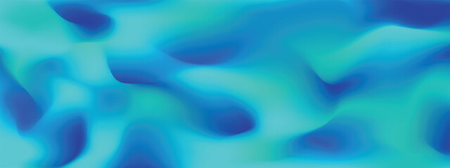 Vector.  Abstract background imitating the fusion waves. Mystical motion of swirls. Shades of blue. Web banner, header.