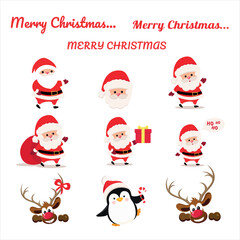  stikers happy, merry, christmas, xmas