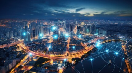 Fototapeta na wymiar Explore the impact of IT technologies on smart cities and urban development