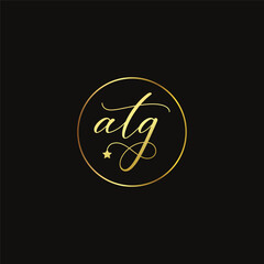 Vector letter ATG logo concept for luxury brand