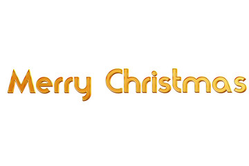 Merry christmas golden calligraphy isolated on white background or golden merry christmas text design transaparent png