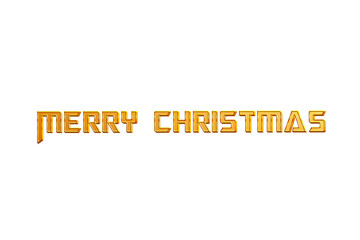 Merry christmas golden calligraphy isolated on white background or golden merry christmas text design transaparent png