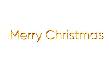 Merry christmas golden calligraphy isolated on white background or golden merry christmas text design transaparent png