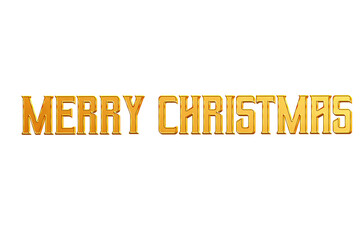 Merry christmas golden calligraphy isolated on white background or golden merry christmas text design transaparent png