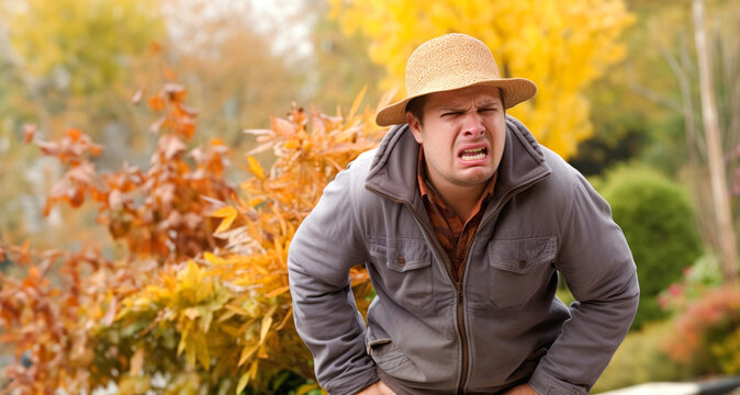 Hombre Triste Porque Viene El Otoño/invierno