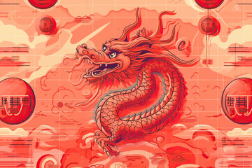 Obraz premium chinese new year dragon